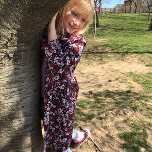 Brooks Brothers Red Fleece Girls Quilt Lined Floral Trench Coat--Worn 2x